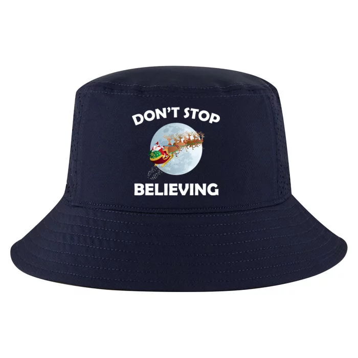 Don't Stop Believing In Santa Cool Comfort Performance Bucket Hat