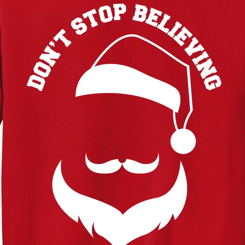 Don't Stop Believing Santa Face Sweatshirt