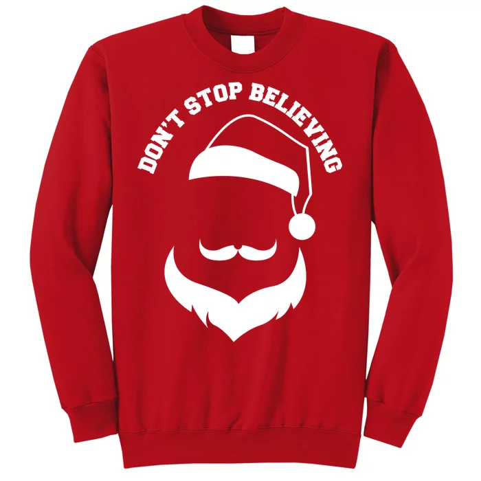 Don't Stop Believing Santa Face Sweatshirt