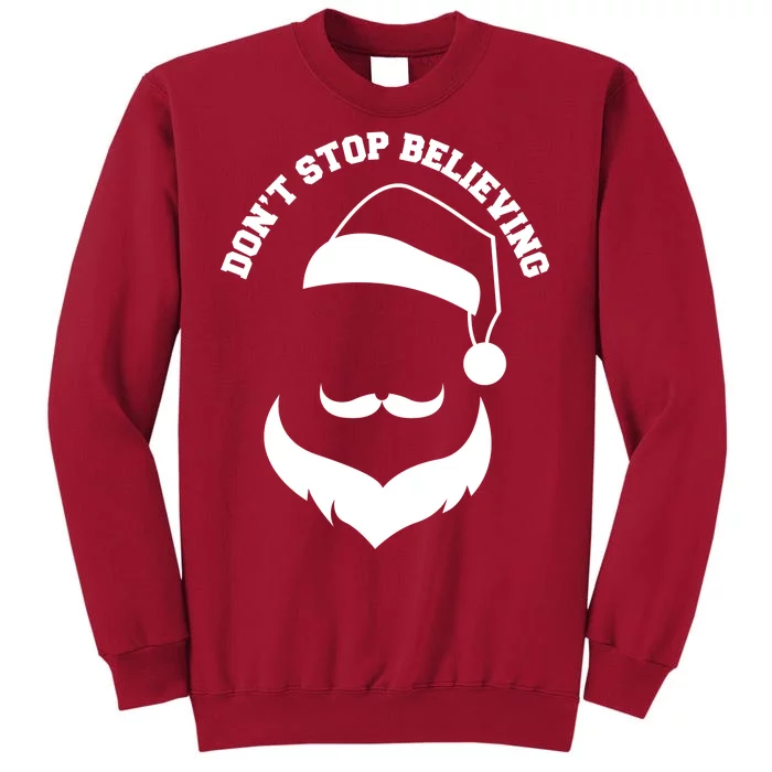 Don't Stop Believing Santa Face Tall Sweatshirt