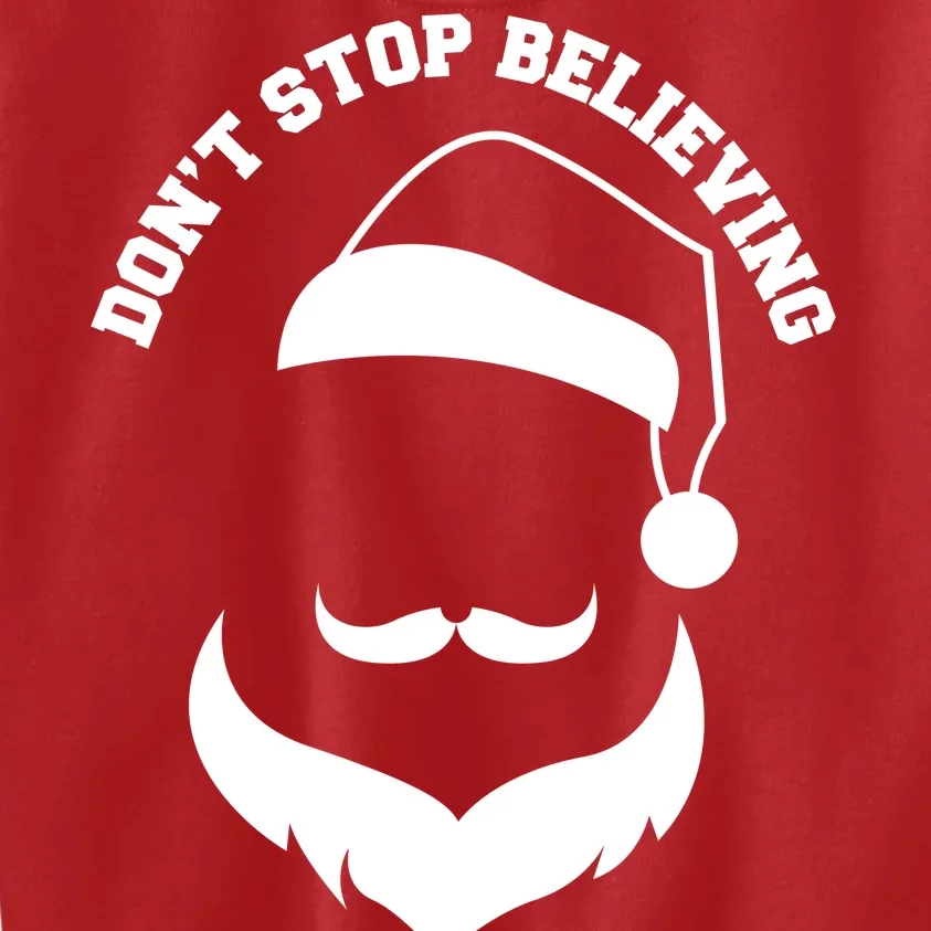 Don't Stop Believing Santa Face Kids Sweatshirt