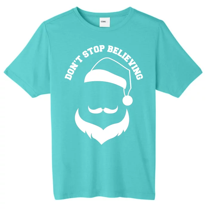 Don't Stop Believing Santa Face ChromaSoft Performance T-Shirt