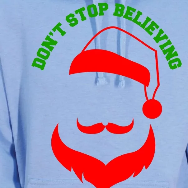 Don't Stop Believing Santa Face Unisex Surf Hoodie