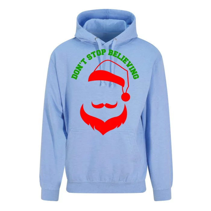 Don't Stop Believing Santa Face Unisex Surf Hoodie