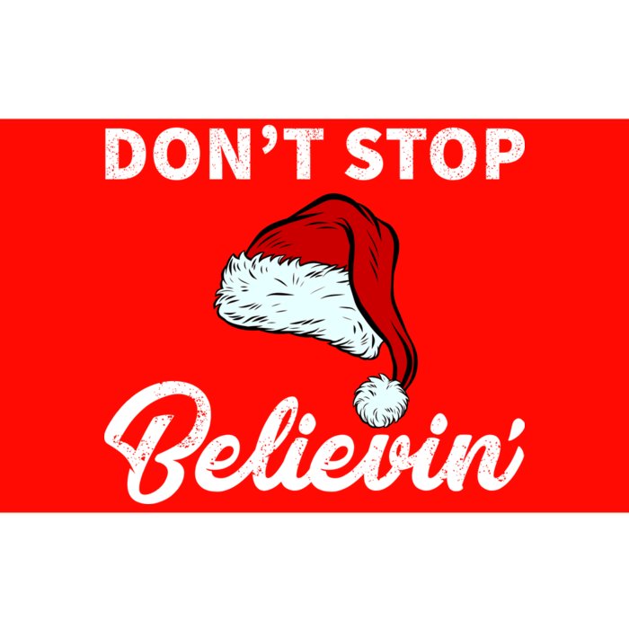 Don't Stop Believing Santa Hat Bumper Sticker