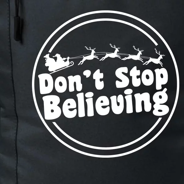 Don't Stop Believing Santa Sleigh Christmas Daily Commute Backpack