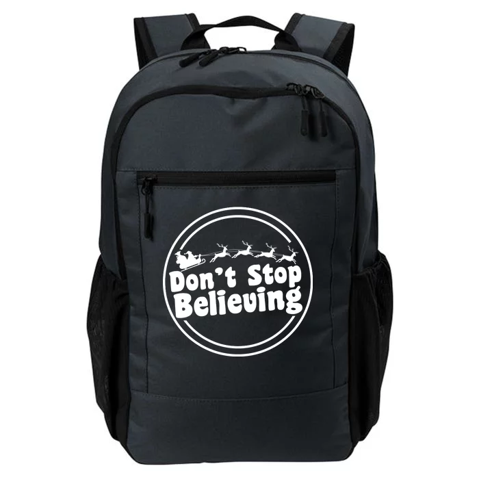 Don't Stop Believing Santa Sleigh Christmas Daily Commute Backpack