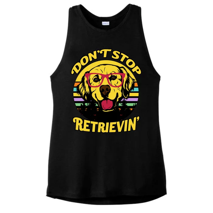 Don't Stop Retrievin' Ladies Tri-Blend Wicking Tank