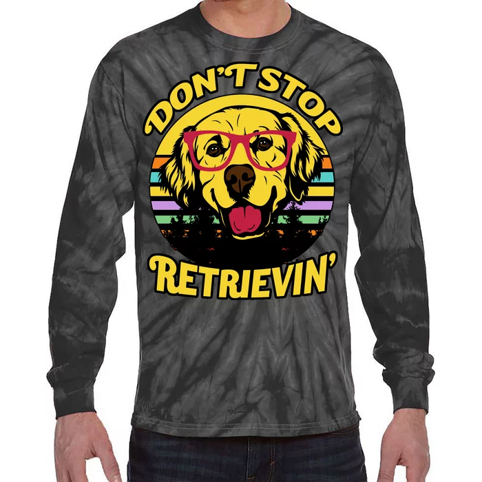 Don't Stop Retrievin' Tie-Dye Long Sleeve Shirt