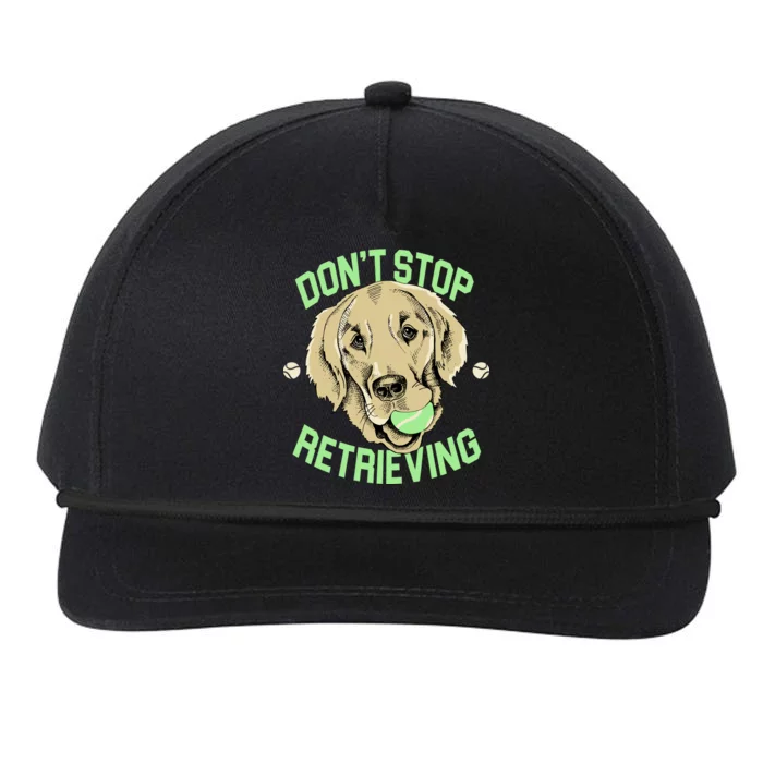 Don't Stop Retrieving Funny Golden Retriever Snapback Five-Panel Rope Hat