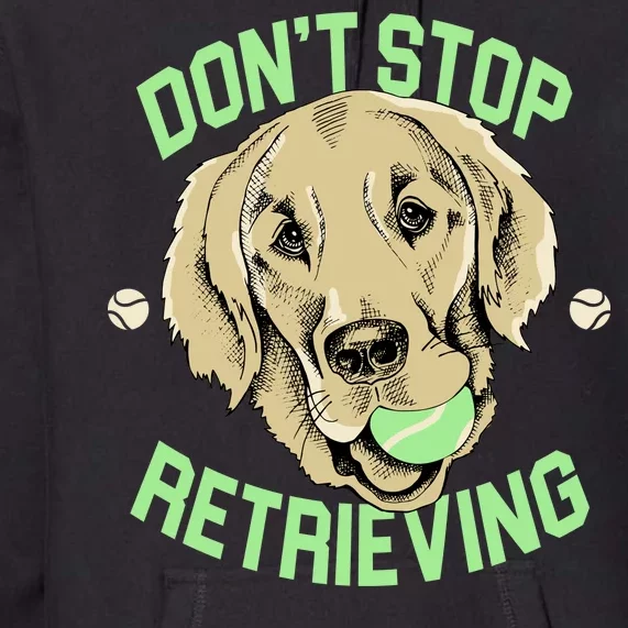 Don't Stop Retrieving Funny Golden Retriever Premium Hoodie