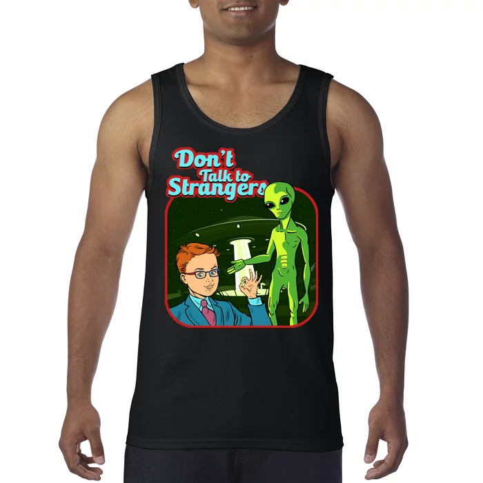 Don't Talk To Strangers Retro Vintage Tank Top