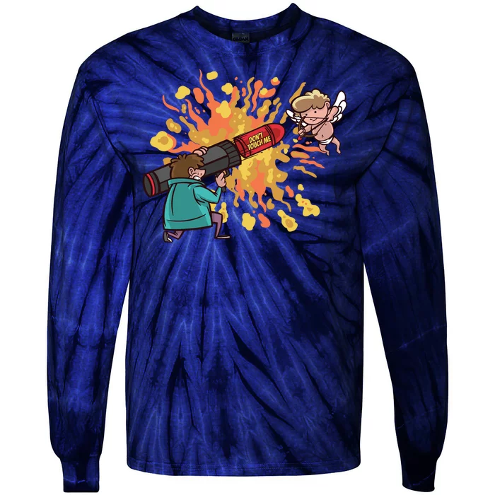 Don't Touch Me Cupid Tie-Dye Long Sleeve Shirt