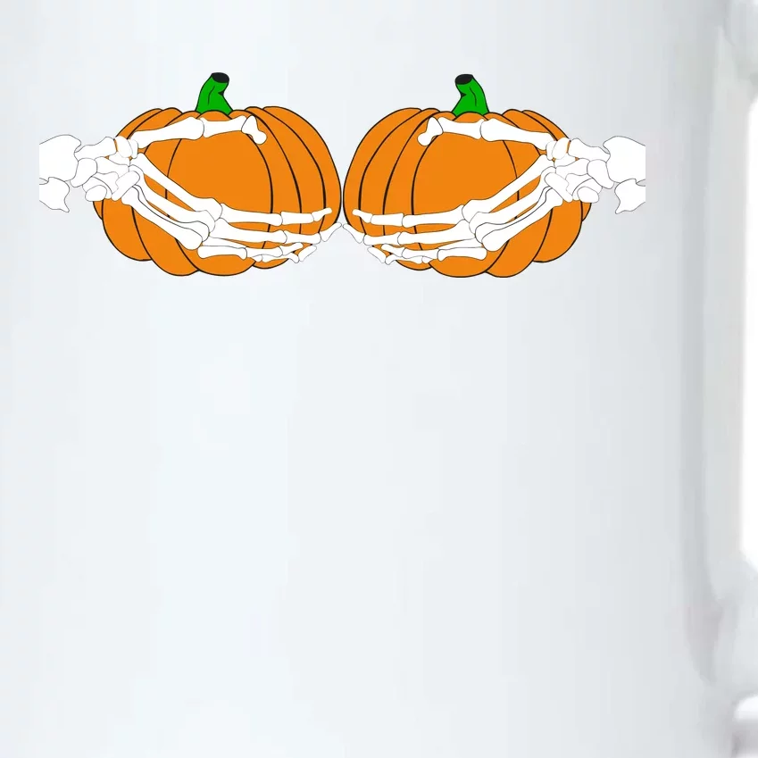 Don't Touch My Pumpkins Skeleton Hands Black Color Changing Mug