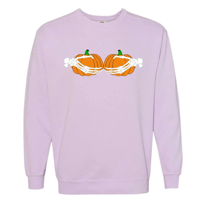 Don't Touch My Pumpkins Skeleton Hands Garment-Dyed Sweatshirt