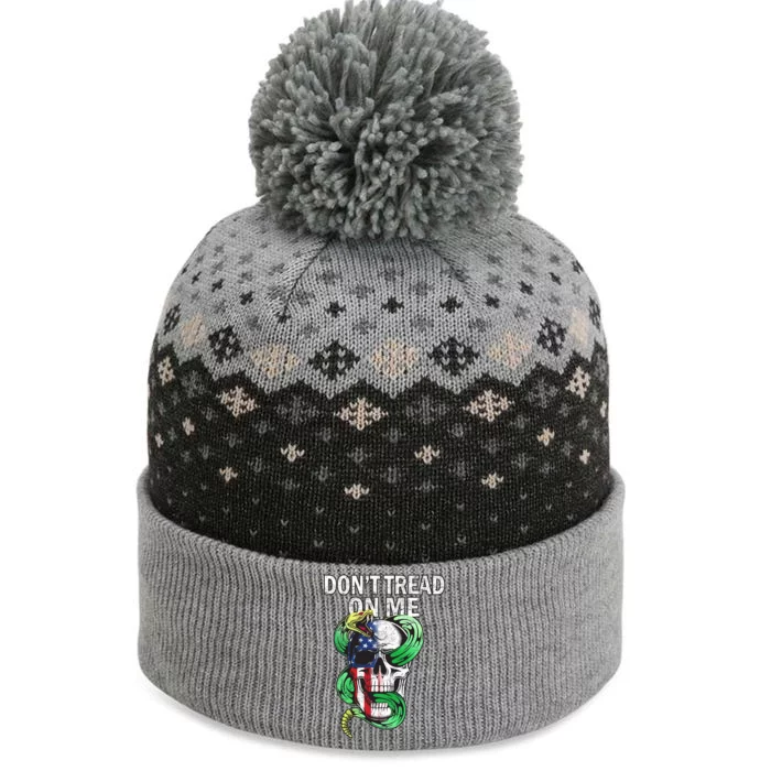 Don't Tread On Me American Snake Skull The Baniff Cuffed Pom Beanie