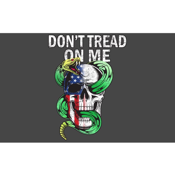 Don't Tread On Me American Snake Skull Bumper Sticker