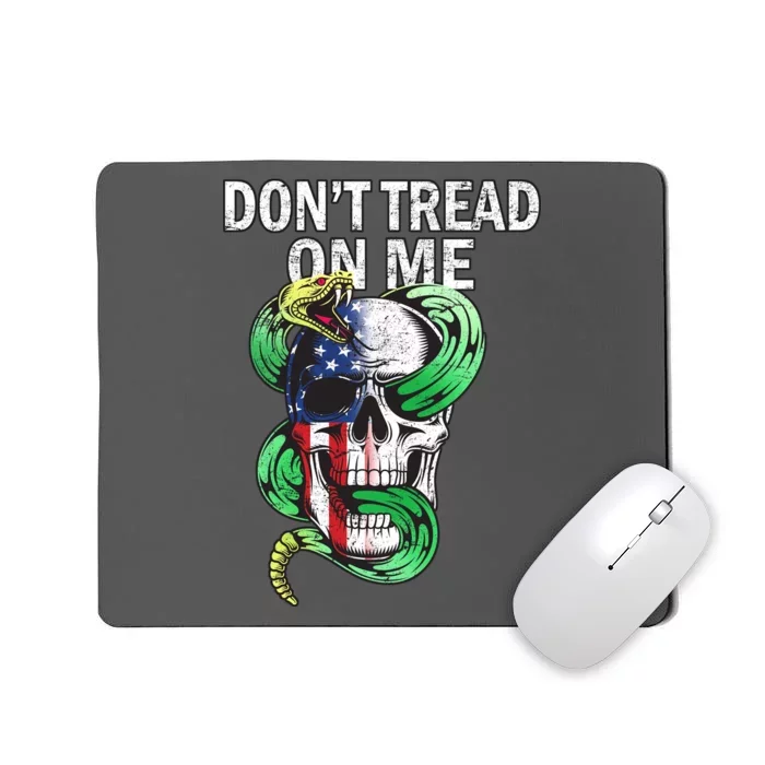 Don't Tread On Me American Snake Skull Mousepad