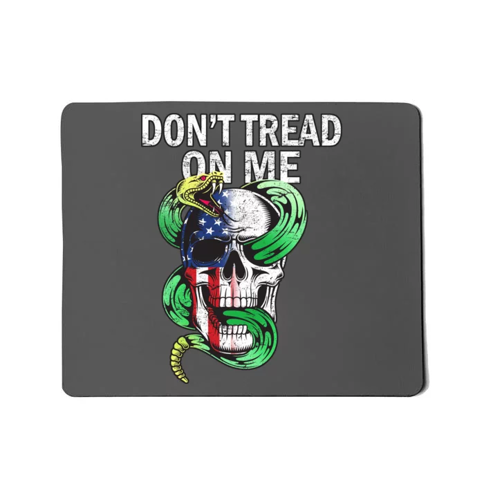 Don't Tread On Me American Snake Skull Mousepad