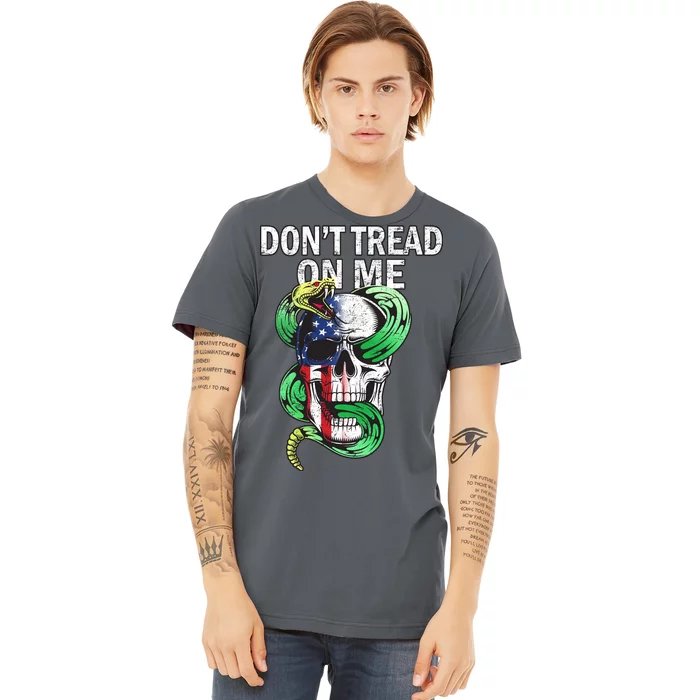 Don't Tread On Me American Snake Skull Premium T-Shirt