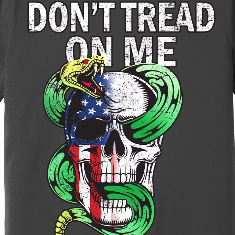 Don't Tread On Me American Snake Skull Premium T-Shirt