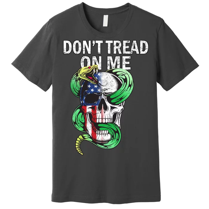 Don't Tread On Me American Snake Skull Premium T-Shirt