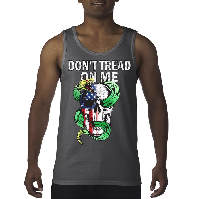 Don't Tread On Me American Snake Skull Tank Top