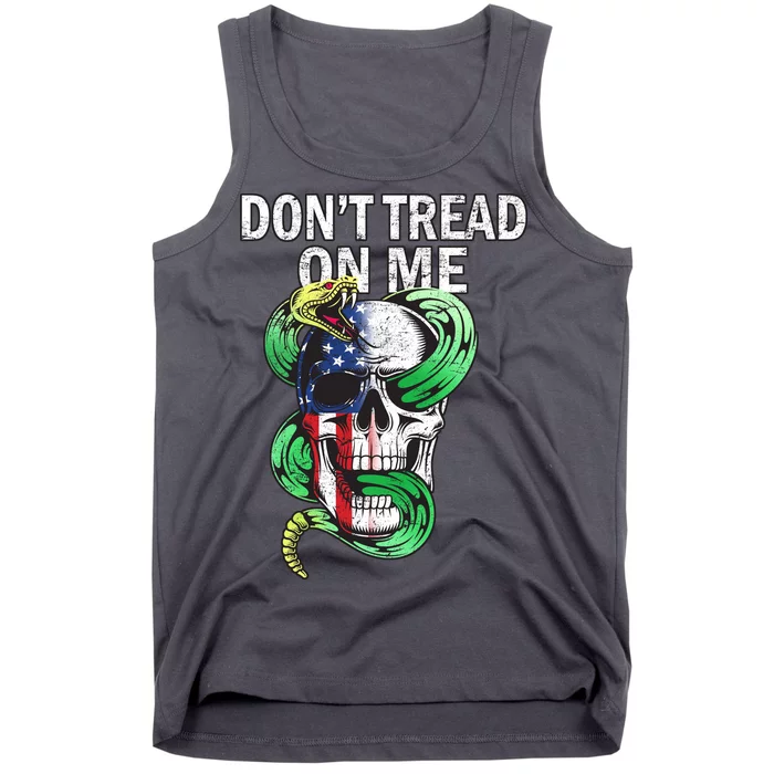 Don't Tread On Me American Snake Skull Tank Top