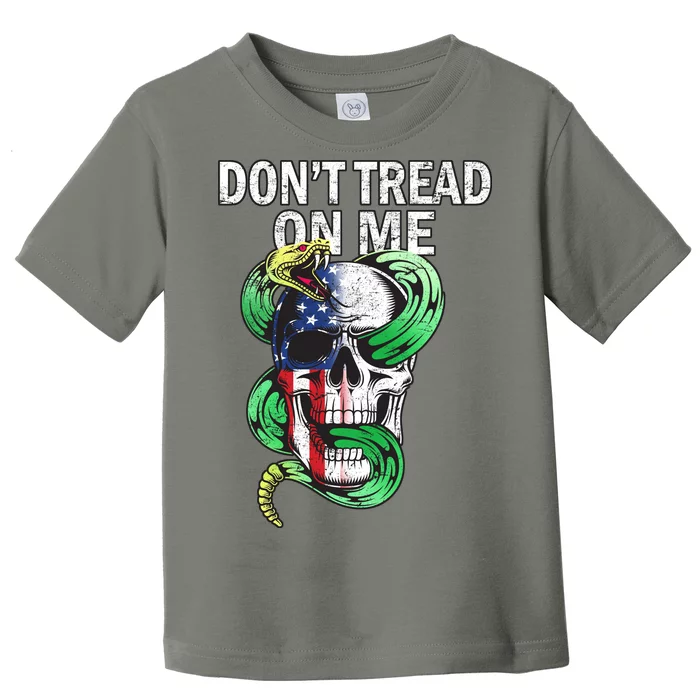 Don't Tread On Me American Snake Skull Toddler T-Shirt