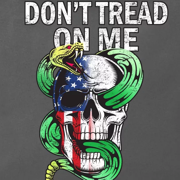 Don't Tread On Me American Snake Skull Zip Tote Bag