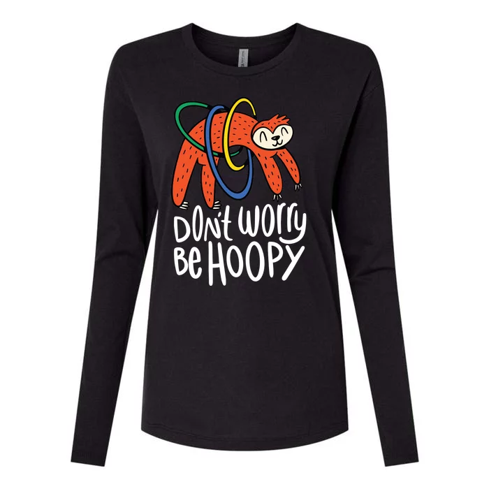 Don't Worry Be Hoopy Sloth Womens Cotton Relaxed Long Sleeve T-Shirt