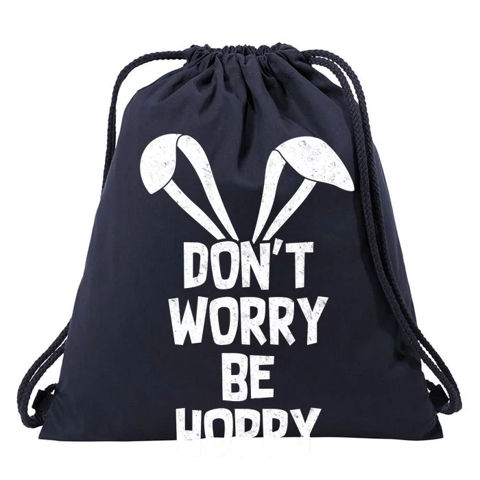 Don't Worry Be Hoppy Drawstring Bag