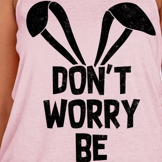 Don't Worry Be Hoppy Women's Knotted Racerback Tank