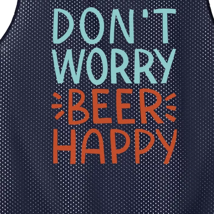 Don't Worry Beer Happy Mesh Reversible Basketball Jersey Tank