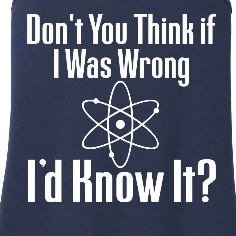 Don't You Think That If I Was Wrong I'd Know It? Ladies Essential Tank