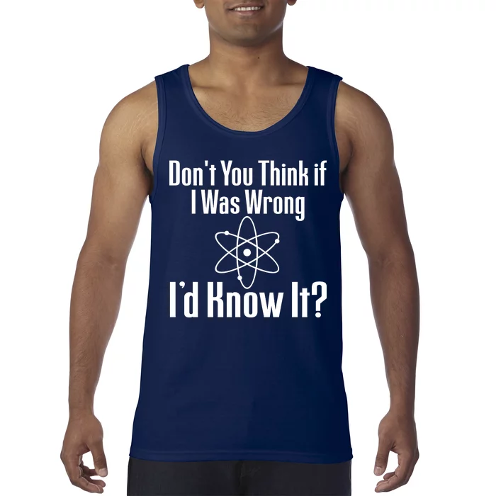 Don't You Think That If I Was Wrong I'd Know It? Tank Top