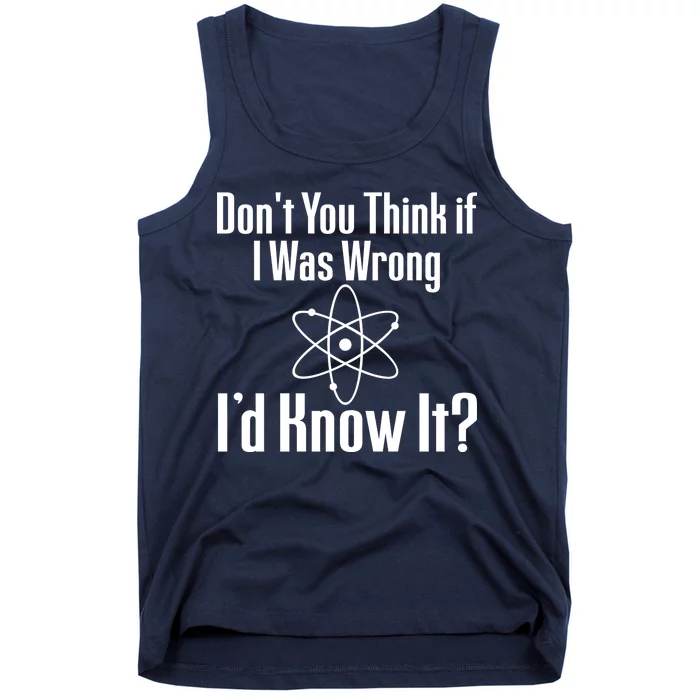 Don't You Think That If I Was Wrong I'd Know It? Tank Top