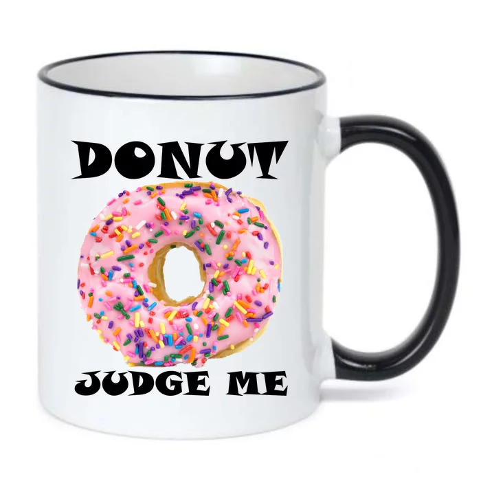 Donut Judge Me Black Color Changing Mug