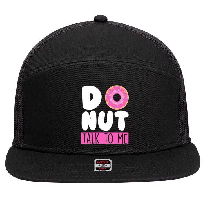 Donut Talk To Me 7 Panel Mesh Trucker Snapback Hat