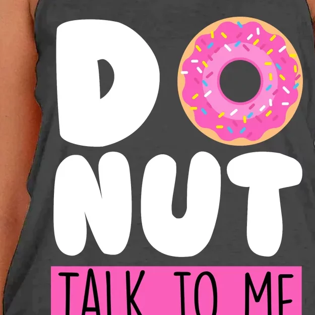 Donut Talk To Me Women's Knotted Racerback Tank