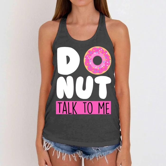 Donut Talk To Me Women's Knotted Racerback Tank