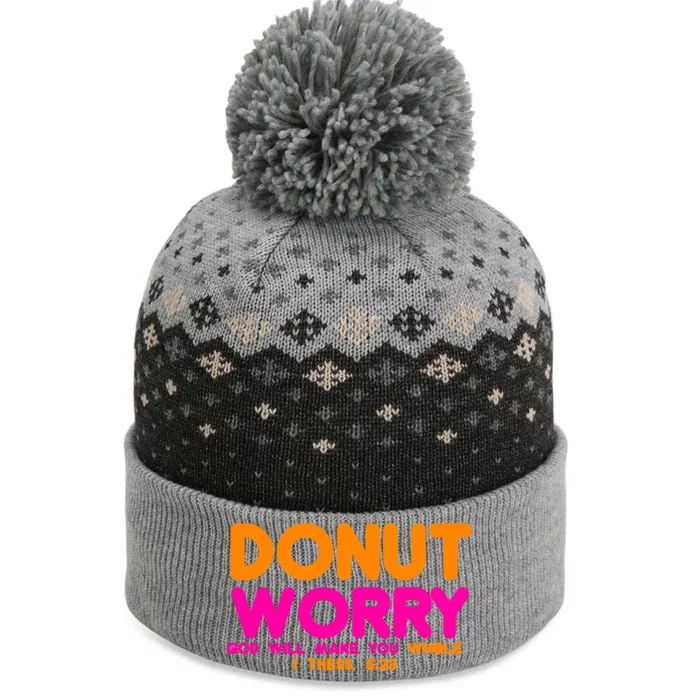 Donut Worry The Baniff Cuffed Pom Beanie