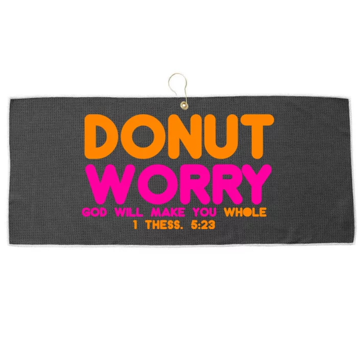 Donut Worry Large Microfiber Waffle Golf Towel