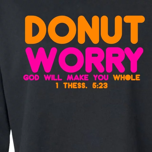 Donut Worry Cropped Pullover Crew