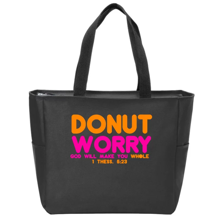 Donut Worry Zip Tote Bag