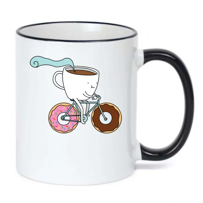 Donuts Coffee Bicycle Black Color Changing Mug