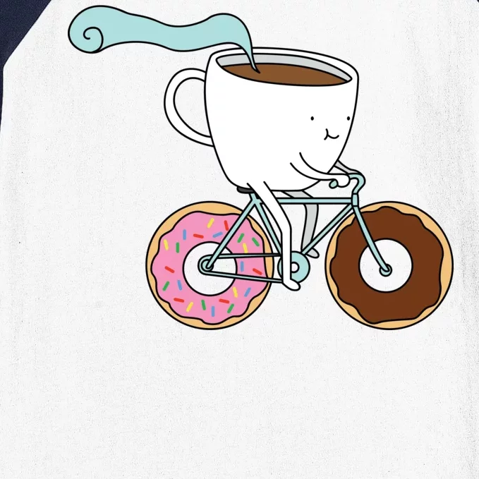 Donuts Coffee Bicycle Baseball Sleeve Shirt