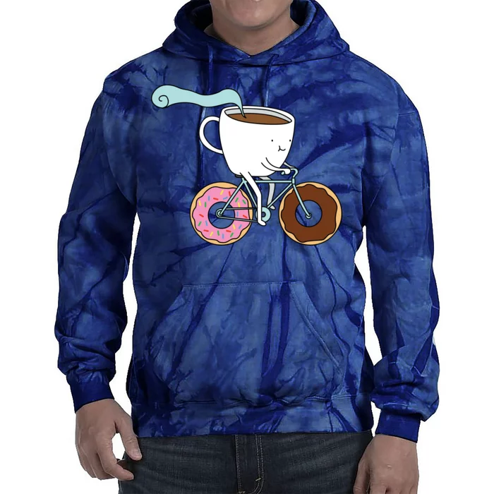 Donuts Coffee Bicycle Tie Dye Hoodie