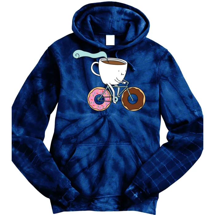 Donuts Coffee Bicycle Tie Dye Hoodie