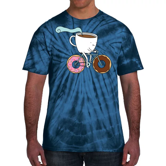 Donuts Coffee Bicycle Tie-Dye T-Shirt